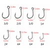 Fishing Lure Single Hook: 50pcs/Box Inline Single Hook for Treble Hook Replacement Size 1