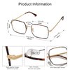 SOJOS Blue Light Blocking Glasses Women Small Face, Square Metal Computer Gaming Lightweight Eyeglasses, Anti Glare UV Ray Filter Eyeglasses SJ5063 with Tortoise Frame/Anti-Blue Light Lenses