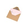 Thank You Cards - Blank 50 Pack Pink Matte Finish Cards with Silver Foiled "Thank You" Printed with 52 Confetti Design Kraft Envelopes 4" x 6" - for Bridal Shower Baby Shower Birthday Party