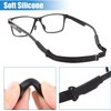 Adjustable Glasses Straps - 3 Pcs No Tail Adjustable Eyewear Retainer Glasse Strap for Men's Glasses Straps, Kids' Glasses Straps, Women's Glasses Straps, Sunglasses Straps, Black(7.5-13.5 inch)