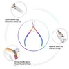 Easkep Cuticle Trimmer with Cuticle Pusher, Cuticle Remover Professional Stainless Steel Cuticle Cutter Nippers Rainbow Sharp Durable Pedicure Manicure Tools for Fingernails and Toenails