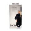 Betty Dain Shimmer Cutting/Styling Cape, Lightweight Iridescent Nylon, Snaps Adjust Up To 22 inch Neck Closure, Water Resistant, 54 Inches Wide x 62 Inches long x 22 Inches back, Black