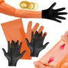 YUNVI 50Pairs Field Dressing Gloves Deer Hunting Gutting Gloves, Veterinary Gloves Includes Disposable Arm Gloves & Nitrile Gloves