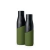 LARQ Bottle Movement PureVis 24 oz- Lightweight Self-Cleaning and Non-Insulated Stainless Steel Water Bottle with UV Water Purifier | Reusable & Travel Friendly, Black/Pine