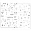 MARLLOGIVA 2pcs Tiny Tattoo Practice Skin Pad with more 80 Stencil Designs Perfect for Mastering Tiny Tattoo Essential Techniques (White Skin)