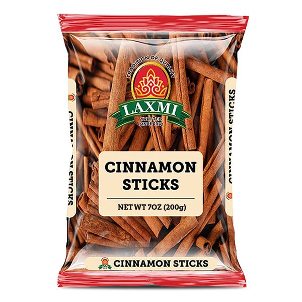 Laxmi Cinnamon Sticks 200gm (7oz) | Aromatic sweet, spicy, and earthy cinnamon sticks | Non GMO certified | Cinnamon Sticks for cooking