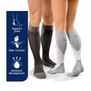JOBST Sport Knee High 15-20 mmHg Compression Socks, Royal Blue/Grey, Medium