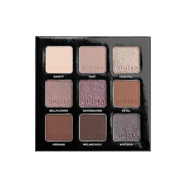 Sigma Beauty On-the-Go Eyeshadow Palette - Hazy - 9 Bold Eyeshadow Shades in Matte, Shimmer and metallic Finishes - Highly Pigmented Vegan Eye Makeup Palette - Clean Beauty Products