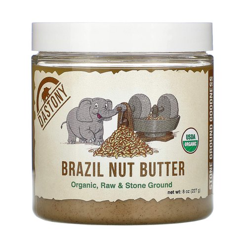 Dastony Organic Raw Brazil Nut Butter, 8 oz | Only One Ingredient | Vegan, Paleo and Keto Friendly, Non GMO, Gluten-free - Pack of 1