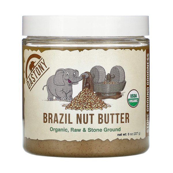 Dastony Organic Raw Brazil Nut Butter, 8 oz | Only One Ingredient | Vegan, Paleo and Keto Friendly, Non GMO, Gluten-free - Pack of 1