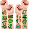 86 PCS St Patricks Day Temporary Tattoos Irish Birthday Party Decorations Themed Party Favors Supplies Decor Green Shamrock Tattoo Stickers Cute Gifts for Kids Boy Girl Prizes Rewards