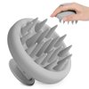 HHWXMHH Scalp Massager Hair Brush, Soft Silicone Hair Scrubber for Hair Growth & Head Massage, Shampoo Brush Scalp Scrubber, Dry & Wet Shower Hair Brush for Women Men Adult Child (Grey)