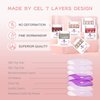 ELEVENAIL Medium Squoval Glossy Press on Nails Pure Milk Tea Red Pink False Nails Salon Manicure Reusable Short Christmas Fake Nails Tips Faux Ongles Fingernails for Daily Office Home
