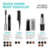 RED by Kiss Quick Cover Root Touch Up Comb Type Water-Resistant Temporary Gray Concealer Cover Up Brush for Hair and Beard (Brown)