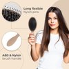 LEV Boar Bristle Hair Styling Brush - Wet Hair Brush for Curly, Thick, Natural Black Hair - Detangling & Smoothing Brush - Anti Frizz Hair Styling Brush - 360 Wave Brush - Coffee