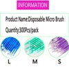 300 Pcs Repair Paint Brushes，Touch Up Paint Brushes, for Automotive Paint chip Repair, Clearance Cleaning, Available in 2.5 mm,2.0mm and 1.5 mm(L:2.5mm,Blue/M:2.0mm,Green/S:1.5mm, Purple)
