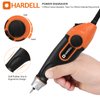 HARDELL 24W Engraver Pen, 5 Speed Engraving Tool with Letter/Number Stencil, Soft Handle Engraver Tool with Tungsten Carbide Steel Bits for Metal, Stone, Wood, Leather, Glass, PVC Pipe, DIY Crafts