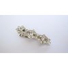 Small crystal flower shaped alligator hair clip for fine thin hair