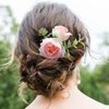 Fangsen Pink Berry Rose Hair Comb Festival Headpiece for Holiday Cosplay Women Party Silver (#524)