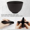 FERCAISH 4Pcs Diy Face Mask Mixing Bowl, Microwavable Silicone Facial Mud Bowl Cosmetic Beauty Tool for Home Salon(Black)