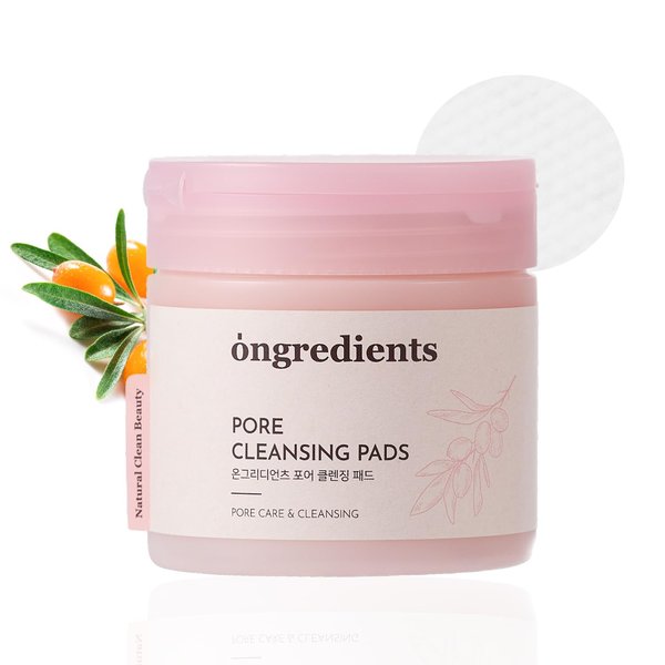 Ongredients Pore Cleansing Pad, Exfoliating Face Wipes, Makeup Remover Wipes, 60 Pads