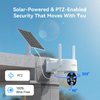 VORGUT 4G LTE Cellular Solar Security Camera Outdoor, No WiFi Solar Powered 4MP Camera, Pan Tilt 360° Live View, Human Detection, 2-Way Talk, Built in SIM Card & Unlimited Data Plan, Easier to use