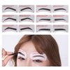 60 PCS Eyebrow Stencils 6 Styles Non-Woven Shaping Grooming Stencil Kit Eyebrow Drawing Guide Makeup Template DIY Tools For Beginners