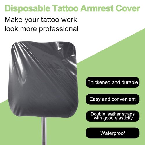 Disposable Arm Rest Tray Liner, Stand Cover with Elastic, Easy to Use for Most Tattoo Trays (11in*12.6in, Week Length 41in)