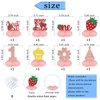 KEWUFD 8 PCS Berry 1st Birthday Honeycomb Centerpiece Baby Shower Decorations for Girls Strawberry 1st Birthday Centerpieces for Table Girls Party Supplies