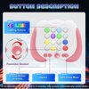 Tendccy Quick Push Handheld Game for Kids 3-12, 7 Game Mode Flashing Fast Press Push Puzzle Games Sensory Fidget Toys, Christmas Birthday Gifts Travel Toys for Boys Girls Teens Adults - Pink