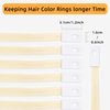 SOYZMYX Hair Color Rings 100% Human Hair Color Sample Testing Color Samples 9 inch Light Blonde Hair Color