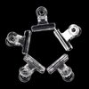 KADS Nail Extension Clips 5pcs C Curve Pinching Clips Multi-functional Clamp 4 Colors Acrylic Nails Pinchers Professional Nail Extension Tool (Clear)
