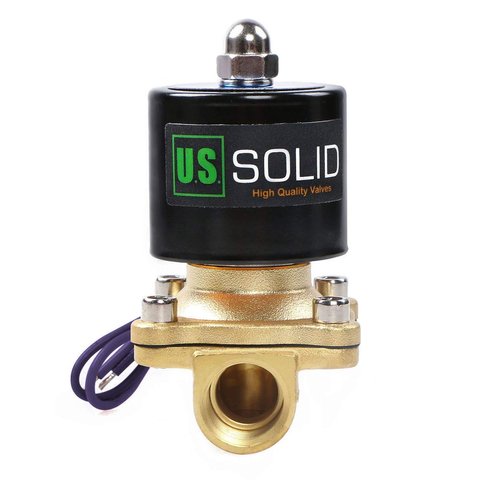 1/2" NPT Brass Electric Solenoid Valve 12V DC Normally Closed VITON from U.S. SOLID