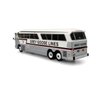 MCI MC-7 Challenger Intercity Coach Grey Goose Lines Winnipeg (Canada) White and Silver with Stripes Vintage Bus & Motorcoach Collection 1/87 (HO) Diecast Model by Iconic Replicas 87-0335