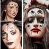 40 Sheets 3D Spider Web&Fake Scar Temporary Tattoos Halloween Makeup Kit, Witch Zombie Realistic Fake Bat Scary Face Tattoos Stickers For Women Adults Kids Men (Halloween)