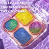 UCANBE Multichrome Chameleon Eyeshadow Makeup Palette, 4 Colors Holographic Metallic Glitter Eye Shadow Pallet, High Pigmented Creamy Duo Chrome Multidimensional Eye Make Up Kit