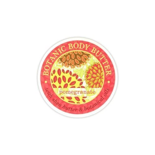 Greenwich Bay Trading Company Botanic Body Butter with Shea Butter and Cocoa Butter 8oz Tub (Pomegranate)