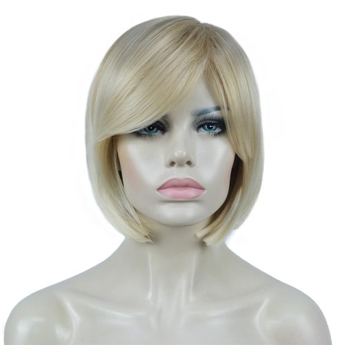 Aimole 8" Short Straight Bob Wigs with Cute Bangs Women Hair Natural Synthetic Wig (24BT613)