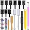 SILPECWEE 16Pcs Nail Magnet Set Cat Eye Magnet for Nails Cat Eye Gel Nail Polish Magnet Wand Magnetic Nail Art Nail Polish Cat Eye Magnets Sticks Nail Design Tools Nail Art Accessories