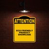 ECO-FRIENDLY PRODUCT SHOWCASE Attention Yellow Black Aluminum Composite Sign 8.5 x 10 inches