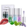 MYUANGO Hydrating Lip Oil Set 3 Colors -Moisturizer Long Lasting Nutritious for Chapped and Flaky Lips Shiny and Vegan Lip Gloss with Big Brush Head (SET A, 3pcs)