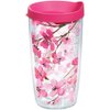 Tervis Sakura Japanese Cherry Blossom Made in USA Double Walled Insulated Tumbler Travel Cup Keeps Drinks Cold & Hot, 16oz, Classic