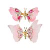 Butterfly Hair Clip,2Pcs Metal Butterfly Hair Clamps with Rhinestones,Elegant Colorful Butterfly Hairpin Hair Accessories for Women