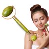 Jade Roller for Face - Real Jade Stone Massager Tool for Lymphatic Drainage - Facial Massage Tool for Skin Beauty