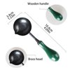 New Wax Seal Spoon Wooden Handle Wax Seal Spoon, Wax Seal Warmer for Wax Seal Stamp Envelope Letter Art Craft (Green)