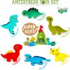 Naturally KIDS Dinosaur Plush Toys Set 6 - Stuffed Toy for Kids with Autism, Stress-Relief Fidget Toy, 6 Piece Assortment - Birthday Gift for 2-7 Year Old Boys and Girls