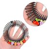 1pc Stretchy Full Circles Comb With Flowers,Stretchy Headband Holder Plastic Circular Hair Comb For Women Girls Comb Hair Clips Broken Hair Ar Hair Combs,Styling Tools and Appliances,Black