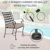 Project Patio 1-1/2" Wrought Iron Patio Furniture Feet Caps - Round Plastic Outdoor Metal Table and Chair Floor Protector Glide Replacement Parts (16 Pack)