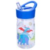 Wildkin Kids Reusable 16 Ounce Water Bottle for Boys and Girls, Features Straw Top and Carrying Handle, Ideal Size for School or Travel, Easy to Clean (Dinosaur Land)