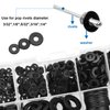 Seept 375PCS 5-Values Pop Rivet washers Assortment kit for Black Pop Rivets Diameter 3/32",1/8",5/32",3/16", 1/4" 304 Stainless Steel pop Rivet Washer Aluminum pop Rivet washers Blind Rivet Washer